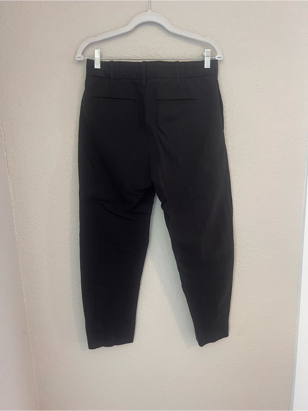 AYR Black High-Rise Straight-Leg Trousers - Picture 3 of 9